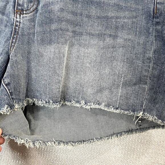 Kut from the Kloth Plus Size 18W Shorts Gidget Fray High Waist Medium Wash - Picture 6 of 15